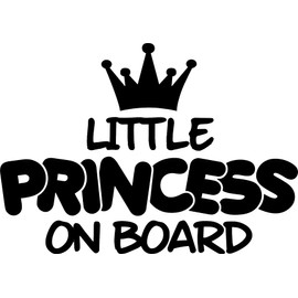 Little Princess On Board Vinyl Decal Sticker for Car/Window/Wall (Black Gloss)