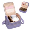 CUBETASTIC Nail Polish Organizer Case, Nail Supplies Storage Box Holds
