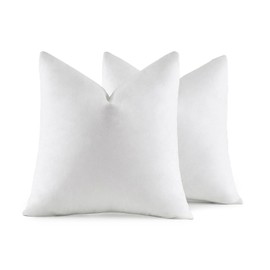 MIULEE 20x20 Pillow Inserts, Pack of 2 Feather Throw Pillow Inserts, Decorative Fluffy Throw Pillows Cotton Fabric for Living Room Sofa Bed