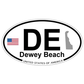 US Decal, Inc. Dewey Beach, Delaware Oval Sticker