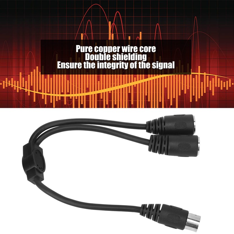 DIN 8 Pin Male to 2 DIN 8 Pin Female
