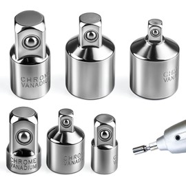 Socket Adapter, 6-Piece Adapter Set, Socket Adapter Set, Adapter Set for Ratchets