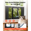 Cat Door Window Accessory Aluminum Frame Adjustable High Transparency Glass
