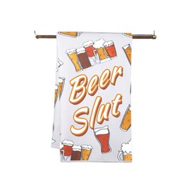 MNIGIU Beer Lover Gift Beer Slut Kitchen Towel Beer Drink Lover Addict Kitchen Decor Housewarming Gift (Beer S)