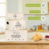 Dekosilave Kitchen Vegetable Storage Set of 3, Metal Onion Garlic