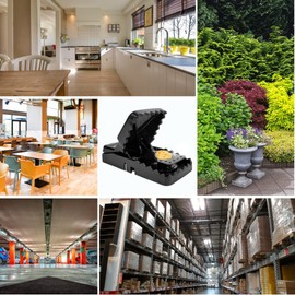 T stdclass Mouse Trap Set of 4 Mouse Traps - Reusable Impact Trap Professional Rat Trap Mouse Trap for Mouse, Rats Home and Garden