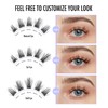 BEYELIAN Individual Eyelashes, D Curl Cluster Eyelashes, 144 Pieces, Cluster