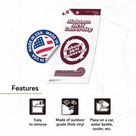 Desert Cactus Alabama A&M University Stickers Bulldogs AAMU Vinyl Decals Laptop Water Bottle Car Scrapbook Sheet (70s 4inch)