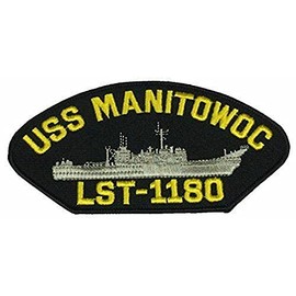 Embroidered Patch - Patches for Women Man -USS Manitowoc LST-1180 Patch Navy Ship Newport Class Tank Landing Mighty Manny