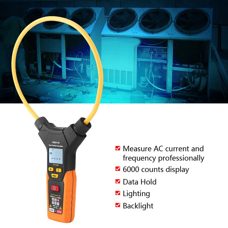 PEAKMETER PM2019S Handheld Digital Flexible Clamp Meter 3000A AC Current
