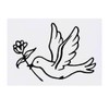 'Flying Dove With Flower' Temporary Tattoo - Water Resistant, Skin-Safe,