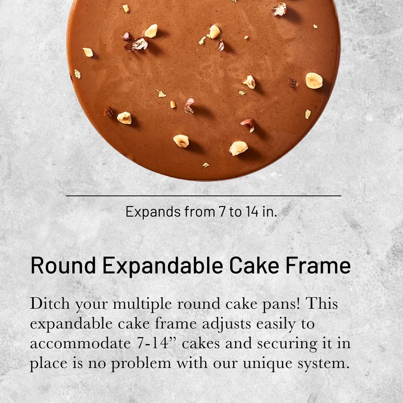 De Buyer Round Expandable Cake Frame - 1.75” Height -