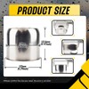 DewFlew 4Pcs 4.9" Push Through Wheel Center Caps Stainless Trailer