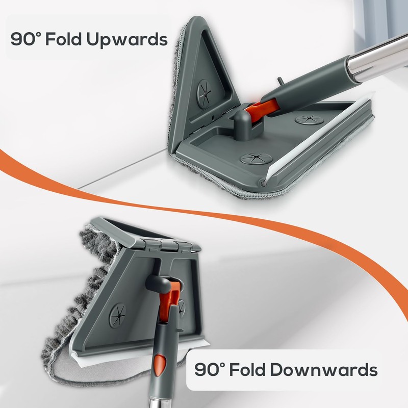 Feeloco Base Board Cleaner Tool,Wall Cleaning Mop with 360° Rotation,
