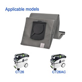 496120 reusable 26Vacuum cleaner dust bag, 26Vacuum cleaner Longlife Filter Bag,compatible with Festool CT26/CT26AC dust collector, compatible with replacement 496120 long-life dust bag