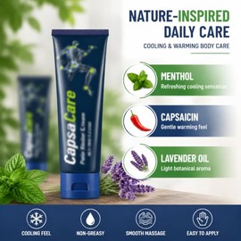 Neuropatía Comfort Cream con capsaicina, paquete de 2 crema calmante para pies y piernas para hormigueo, ardor y sensaciones de piel sensible, crema d