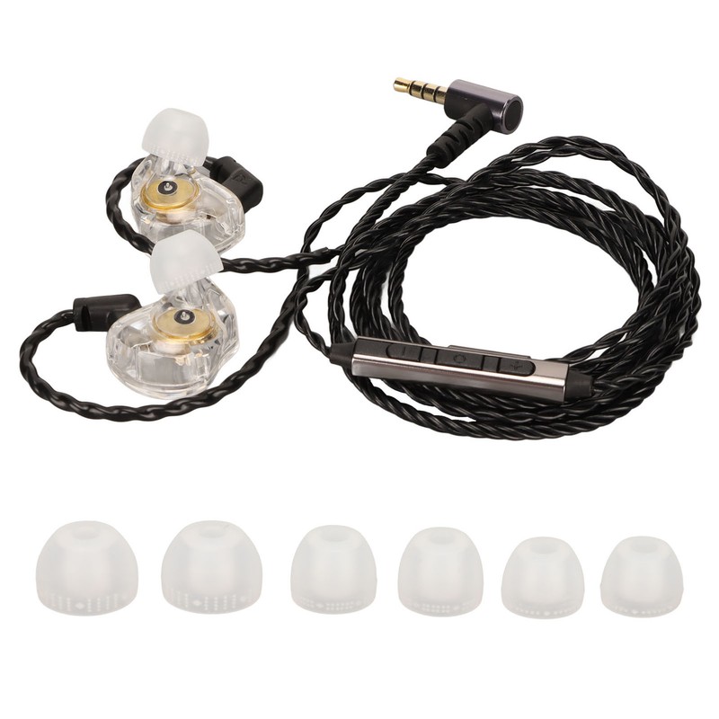 HiFi Wired Earbuds Stereo Dynamic Hybrid 3.5mm Wired Monitor Earbuds