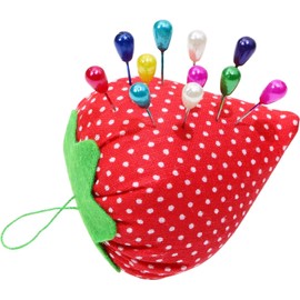 2.36" DIY Craft Strawberry Pin Cushion,Needle Holder Sewing (6 * 5cm)