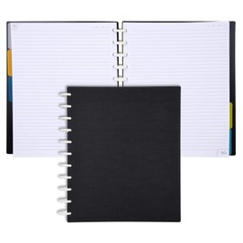 Talia Discbound Notebooks, Planner, Customizable, (Black, Letter (8.5in x 11in))