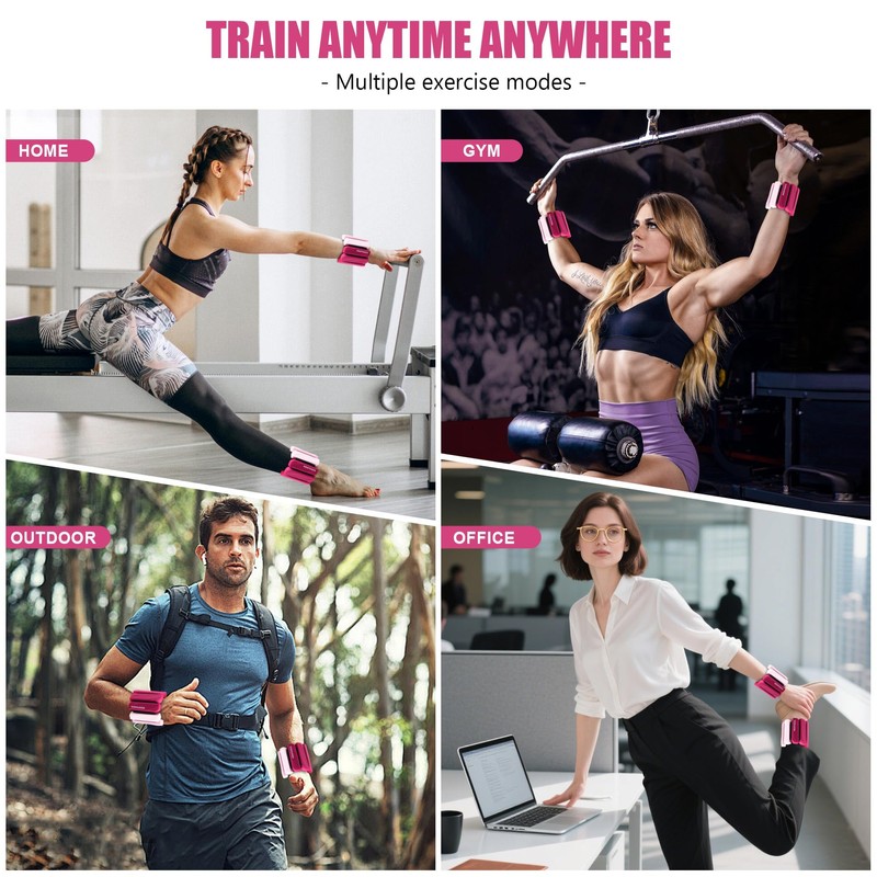 INDEPANDIA Wrist & Ankle Weights for Women and Men, 4lbs