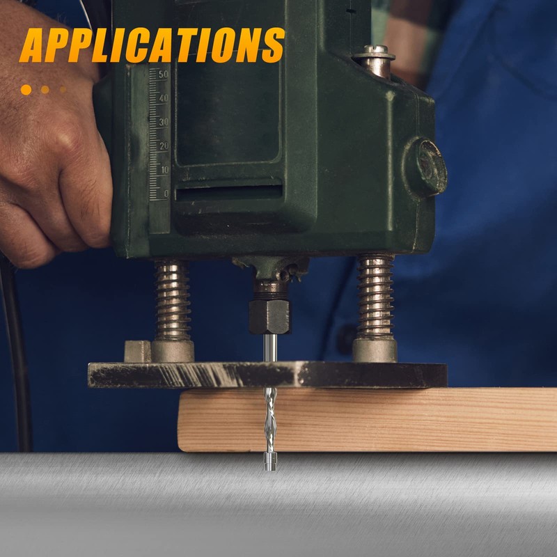 MEIGGTOOL 1/4-Inch Diameter Spiral Flush Trim Router Bits, Down-Cut Flush