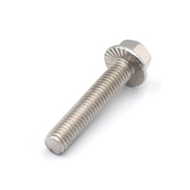 cSeao 5/16"-18 * 2" Flanged Hex Head Bolts Flange Hexagon Screws, Stainless Steel 304, DIN 6921, 10 PCS