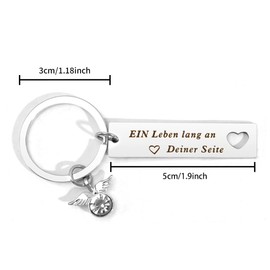 Christmas Gifts for Girlfriend, Girlfriend Gift, Favourite Person Gift, Keyring, Couple Gifts, Girlfriend Birthday, Anniversary Gift for Her, Valentine's Day Gifts, Pair of Keychains 3