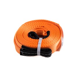 Tow Strap 2" X 20', 6.5 Ton 2 Inch X 20 Ft. Polyester Hi-Gear Rope 2 Loops 14,000lb Towing Recovery by Alfa Wheels (Orange, 2in 20ft 2x20)