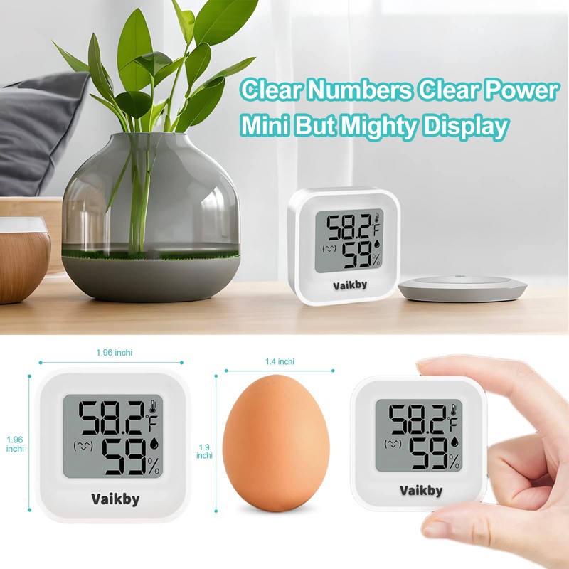 Indoor Humidity Meter Hygrometer 4Pack, Room Thermometer for Accurate Room