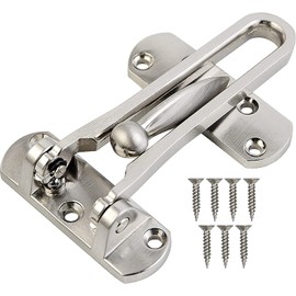 SDTOOLS Door Bar Restrictor Door Chain Lock for Front Door Swing Bar Door Guard Reinforcement Lock Latch Security Chain Restrictors Door Guard to Prevent Forceful Entry (1 Piece)