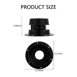 WEZCHUGHAOL RV Plumbing Vent Cap, RV Roof Vent Cap RV Roof Sewer Vent Cover for 1 to 2 3/8 Inch Pipe HJ403 Replacement Parts Accessories (Black)