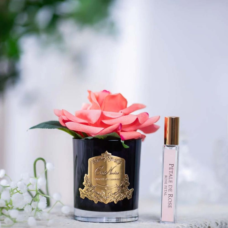 Cote Noire-Perfumed Natural Touch Single Rose in Black and White