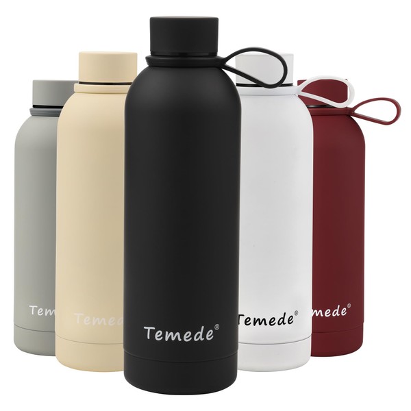 Temede Small Stainless Steel Insulated Water Bottle 350ml, Vacuum Flask