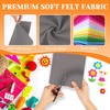 12PCS Dark Grey Felt Fabric Sheets 9" x 12" -