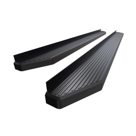 HD Ridez Flat Style Running Board 6" Black Compatible with Ford F150 2009-2014 SuperCrew Cab (Drilling Required) (Nerf Bar Side Steps Side Bars)