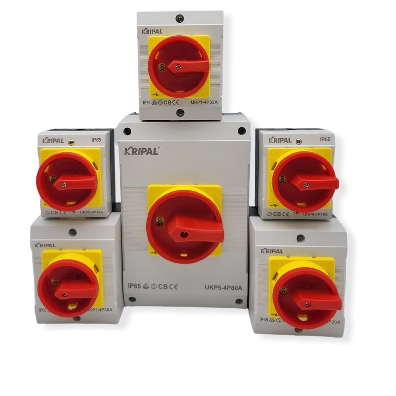 EKABEL24 Main Switch with Housing and Emergency Stop Function, Reliable