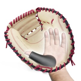 Catcher's Thumb Shield Baseball Thumb Guard for Baseball & Softball Catchers Thumb Protector for Baseball Catcher Gear Training Aid Catcher Accessories Reduce Sting - Black