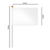 30 Packs White Small Flags on Sticks Hand Waving Flag