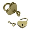 Zasvec Mini Padlock Antique Pack of 3 Lock Heart Padlock