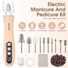 Professional Manicure Pedicure Kit with 360° LED Light&10 Speeds&Memory Mode