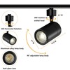 Yuemegou Black Super-Bright H Type LED Track Lighting,4000K Natural White