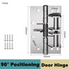 2-Pack 3-in-1 Stainless Steel Self-Closing Spring Door Hinges with 90°
