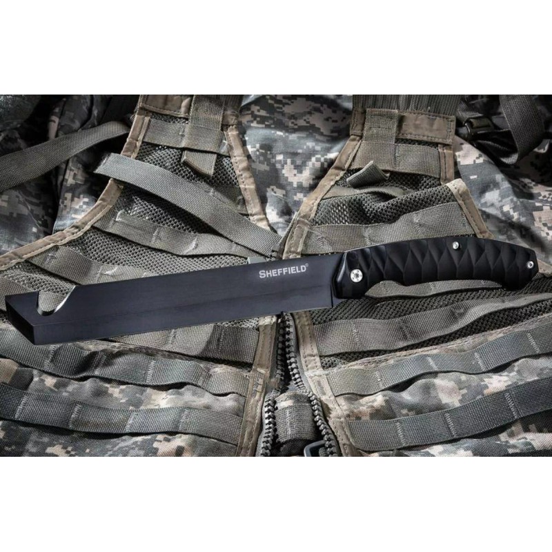 Sheffield Fletcher Tanto Knife Machete 9" Tactical Blade 15" Length