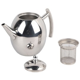 lyrlody Tea Pots, Large Teapot Container with Filter Stainless Steel Teapot Coffee Pot Tea Press No Leakage Welded Tea Containing Kettle with Vapor Outlet Tea Pot for Home Hotel(1.5L/1500ml)