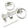 Stainless Steel Ring Gate Latch Set, 150mm, Grade 316, Double-Sided