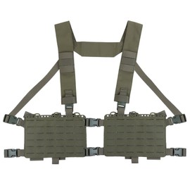 Chest Rig Split Vest Quick Release MOLLE System Fit for Mag Pouch Radio GP Bag