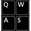 English US Non-Transparent Keyboard Sticker Black Background