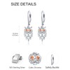 Owl Dangle Earrings Sterling Silver Owl Drop Earrings Jewelry for