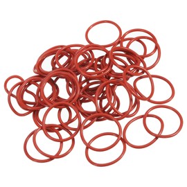 PATIKIL Silicone O-Ring 27mm OD 23mm ID 2mm Width, 50Pcs Metric VMQ Sealing Gasket Replacement for Plumbing Compressor Valves Repair, Red