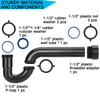 (1 Pack) Yariwiz Black P Trap 1 1/2 Inch for